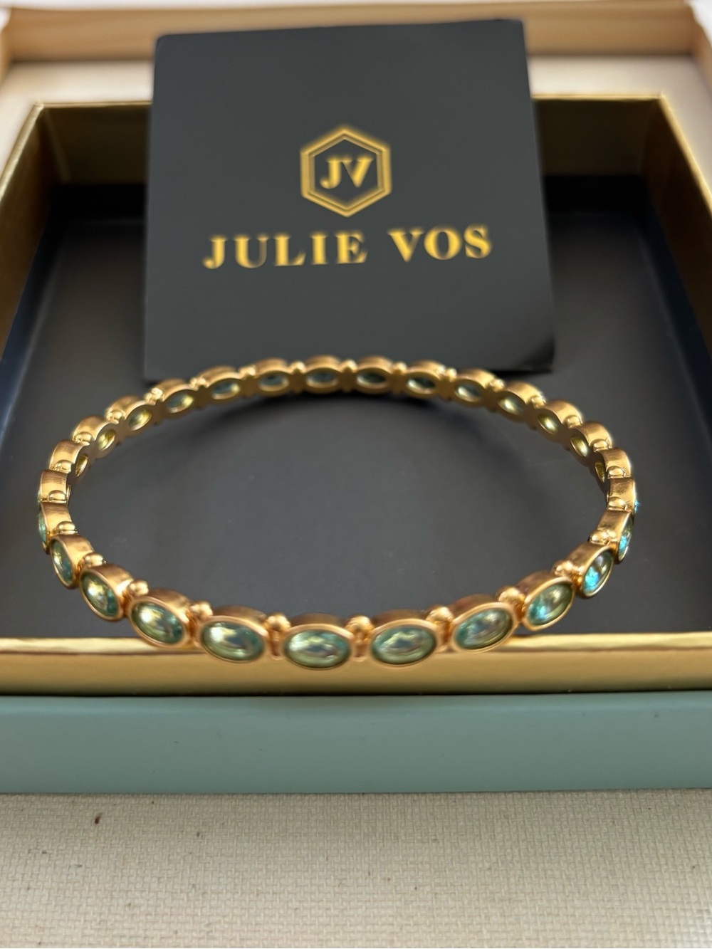 Julie Vos Mykonos Bangle in Bahamian Blue